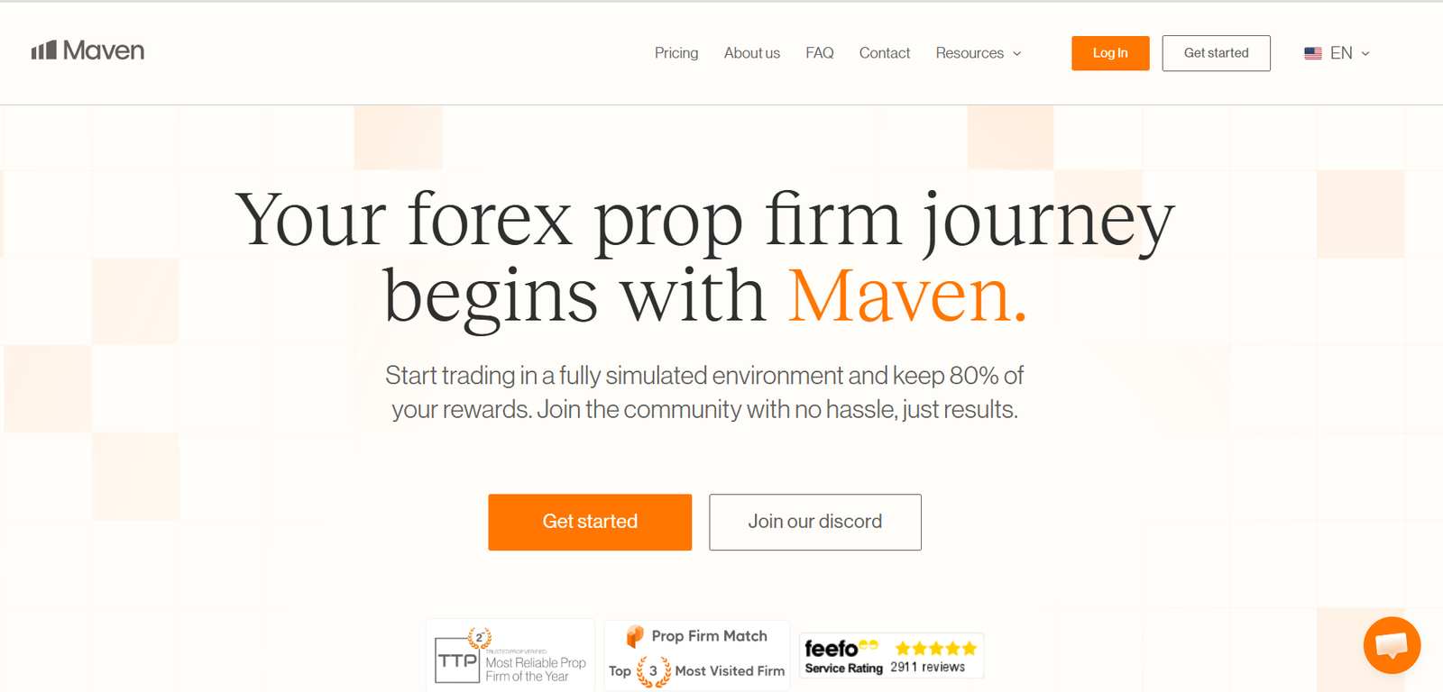 Maven Trading homepage and funded account dashboard 2025